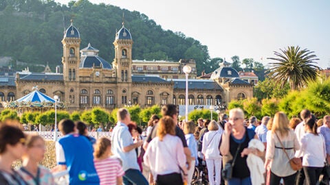 Turistas en Donostia 