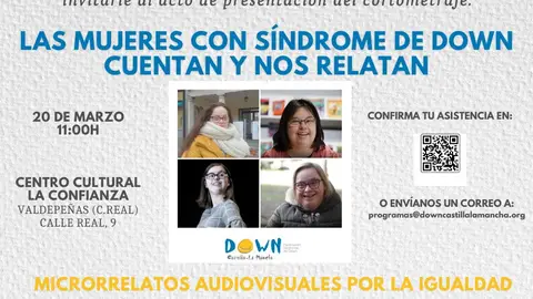Cartel del acto que organiza la Federación Down Castilla La Mancha en Valdepeñas Cartel del acto que organiza la Federación Down Castilla La Mancha en Valdepeñas