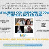 Cartel del acto que organiza la Federación Down Castilla La Mancha en Valdepeñas