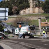 Comienzan las obras de pavimentación de la avenida Ronda de Aguilar de Campoo