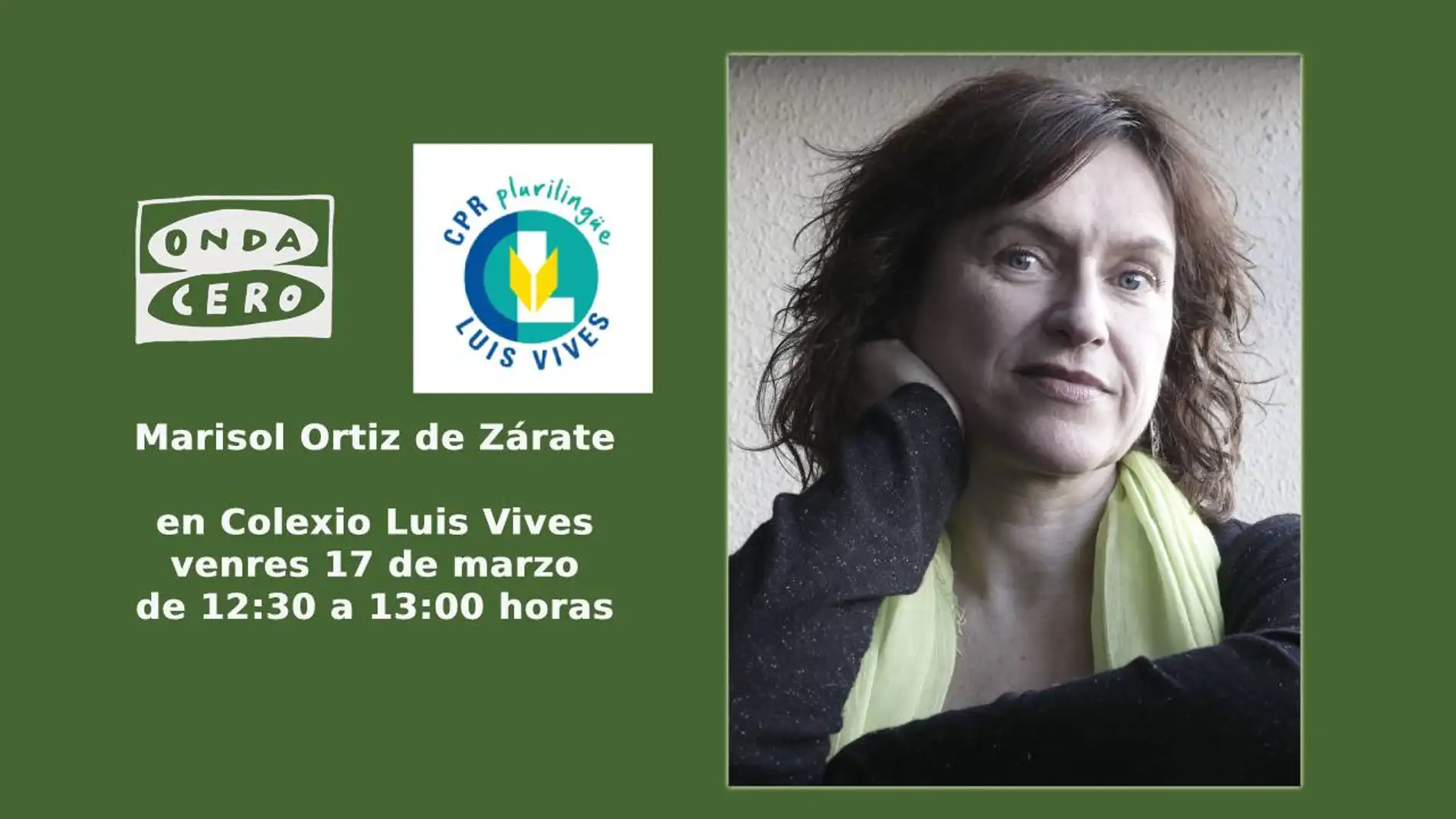 A escritora Marisol Ortiz de Zárate visita o colexio Luis Vives de Ourense