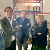 Daniel Sánchez durante una visita a Sanlúcar