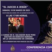"Juicio a Jesús", cartel de la conferencia