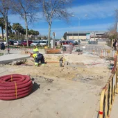 Una imagen de las obras que se han desarrollado en la calle Tierra Una imagen de las obras que se han desarrollado en la calle Tierra