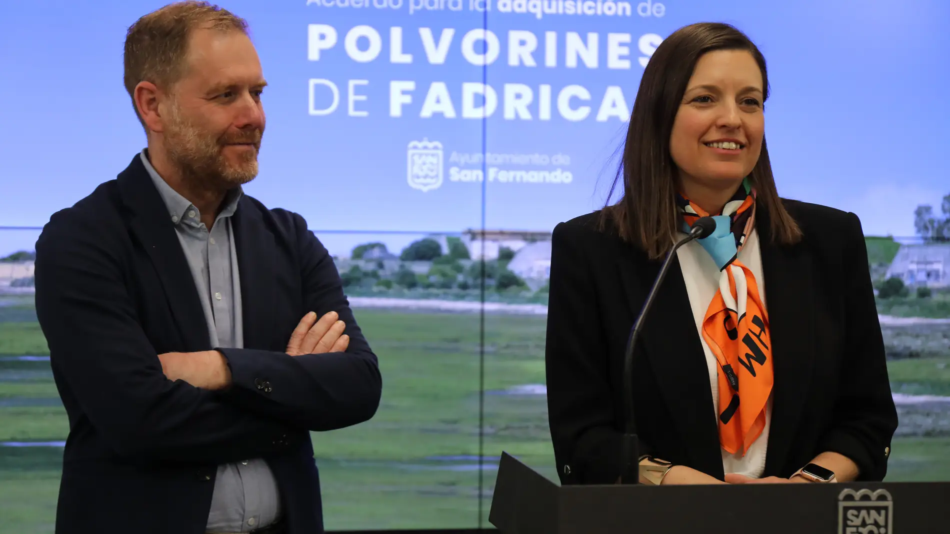 La alcaldesa, Patricia Cavada, y el concejal de Presidencia, Conrado Rodríguez