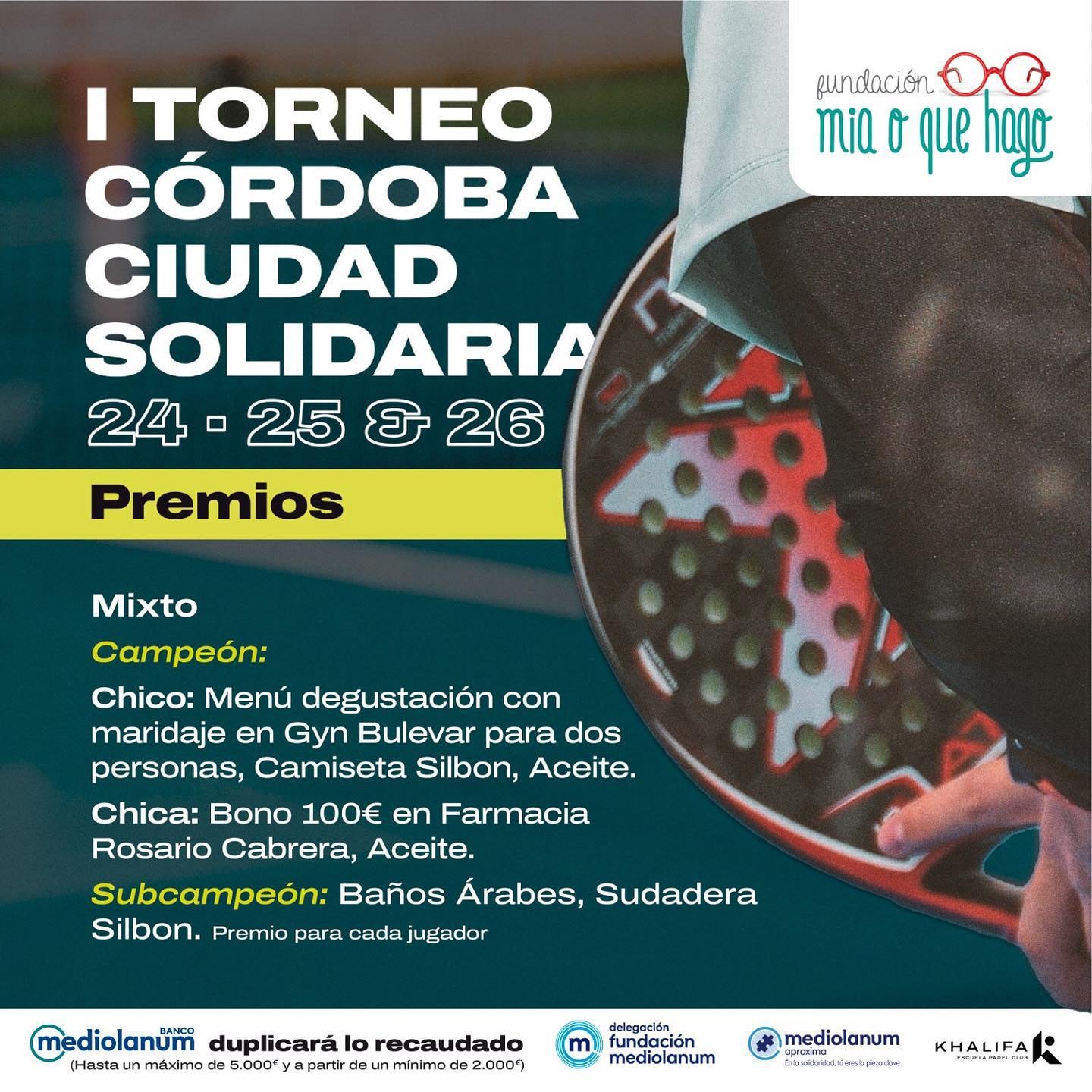Mia o que hago y su primer Torneo Córdoba Ciudad Solidaria Mia o que hago y su primer Torneo Córdoba Ciudad Solidaria