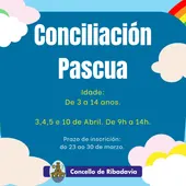 O Concello de Ribadavia ofertar o servizo de conciliación para as vacacións de Semana Santa. O Concello de Ribadavia ofertar o servizo de conciliación para as vacacións de Semana Santa.