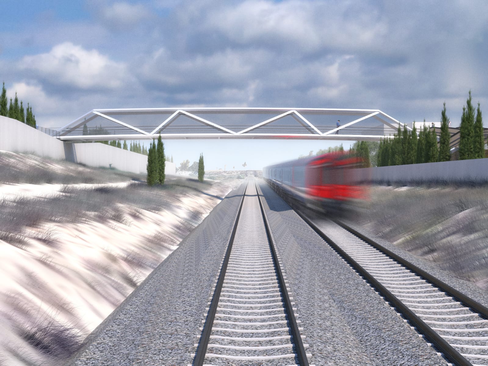 Elche proyecta una pasarela peatonal de 44 metros de longitud sobre las vías del tren en el barrio Altabix-Universidad Elche proyecta una pasarela peatonal de 44 metros de longitud sobre las vías del tren en el barrio Altabix-Universidad