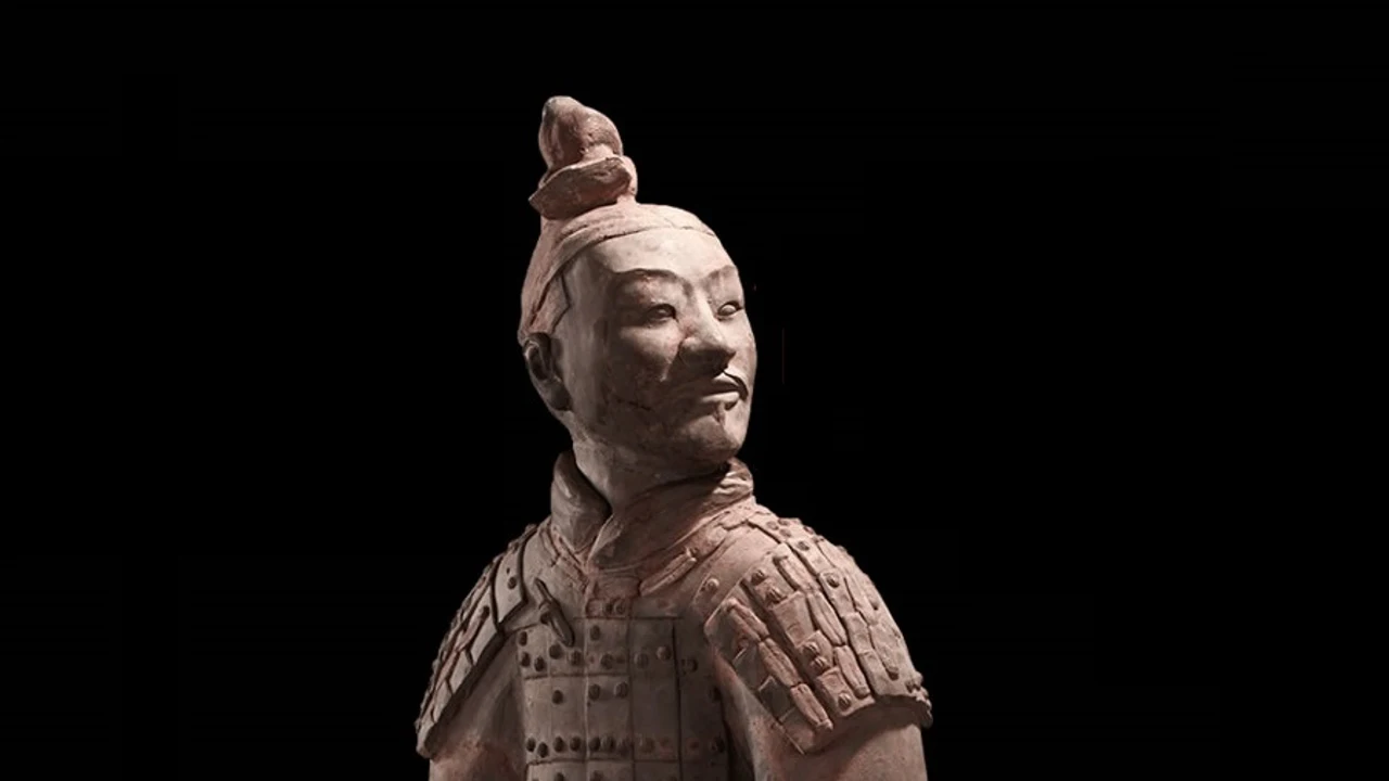 Uno de los guerreros de la exposición.