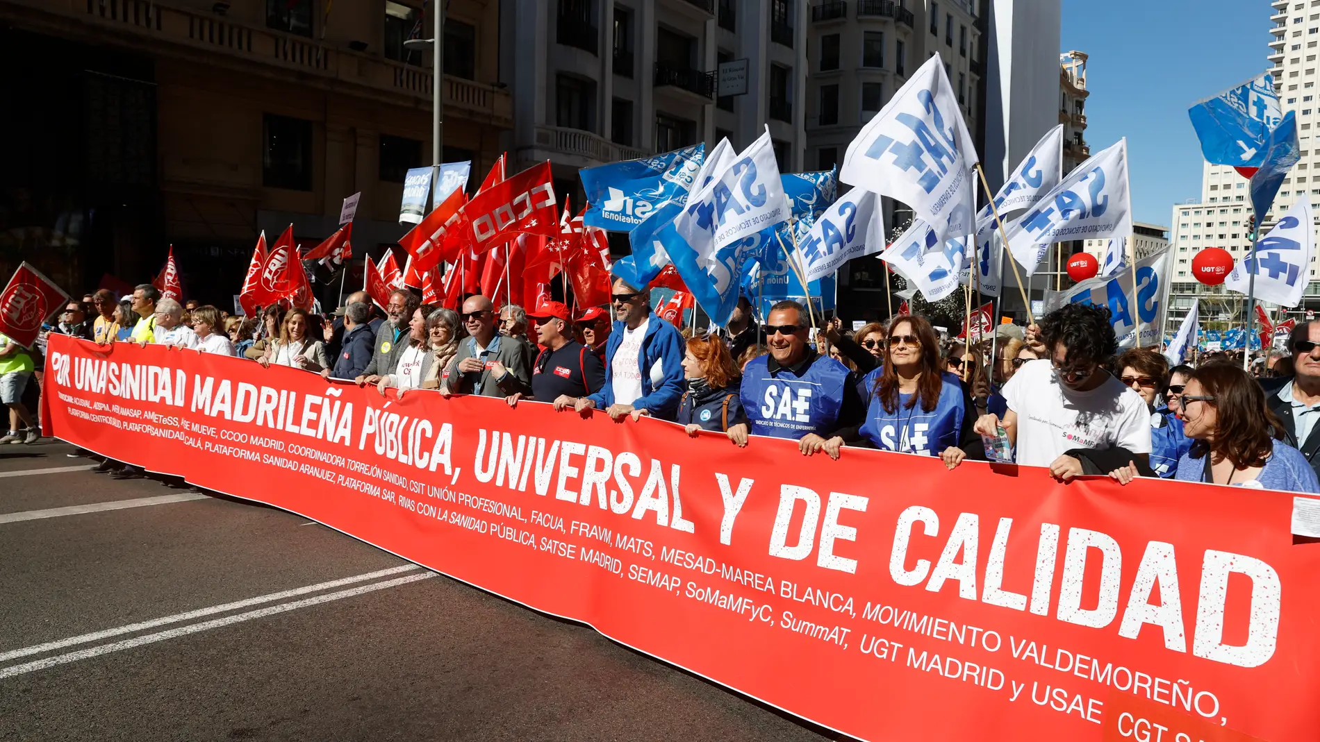 Manifestación en defensa de la Sanidad Pública en Madrid
