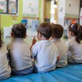 Niños en una guardería en Paracuellos del Jarama en Madrid. Niños en una guardería en Paracuellos del Jarama en Madrid.