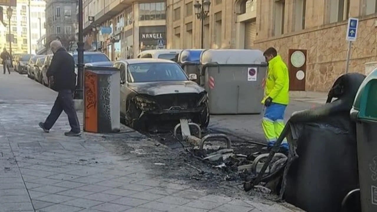 Detida a responsable da queima de contenedores en a Ponte Detida a responsable da queima de contenedores en a Ponte