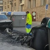 Detida a responsable da queima de contenedores en a Ponte Detida a responsable da queima de contenedores en a Ponte