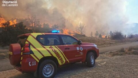 Imagen del incendio facilitado por la Diputaci&oacute;n de Castell&oacute;n. 