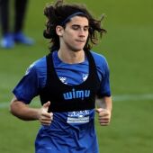 Alex Calvo entrenando