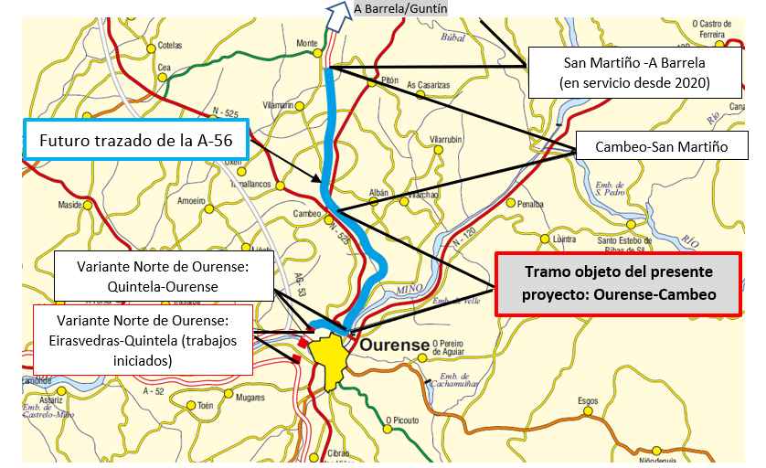 Aprobado o proxecto de trazado do tramo do enlace Ourense-Cambeo Aprobado o proxecto de trazado do tramo do enlace Ourense-Cambeo