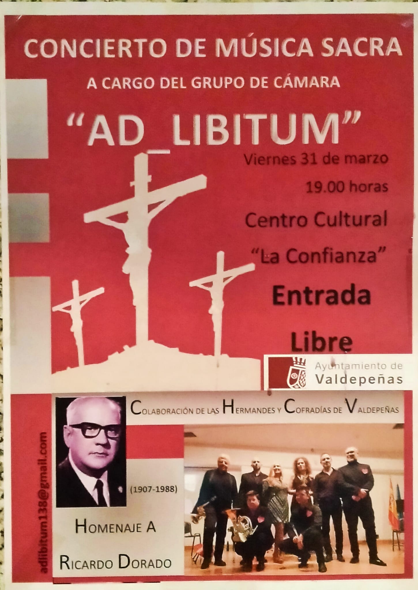 Ad Libitum ofrecerá un concierto de Música Sacra Ad Libitum ofrecerá un concierto de Música Sacra
