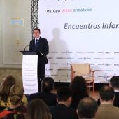 El presidente de la Diputación Provincial de Almería, Javier Aureliano García, participa en el encuentro informativo organizado por Europa Press en colaboración con Fundación Cajasol.