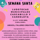 Cartel de las actividades de las ludotecas en Semana Santa.