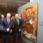 El presidente Lambán ha inaugurado una exposición dedicada al Papa Luna