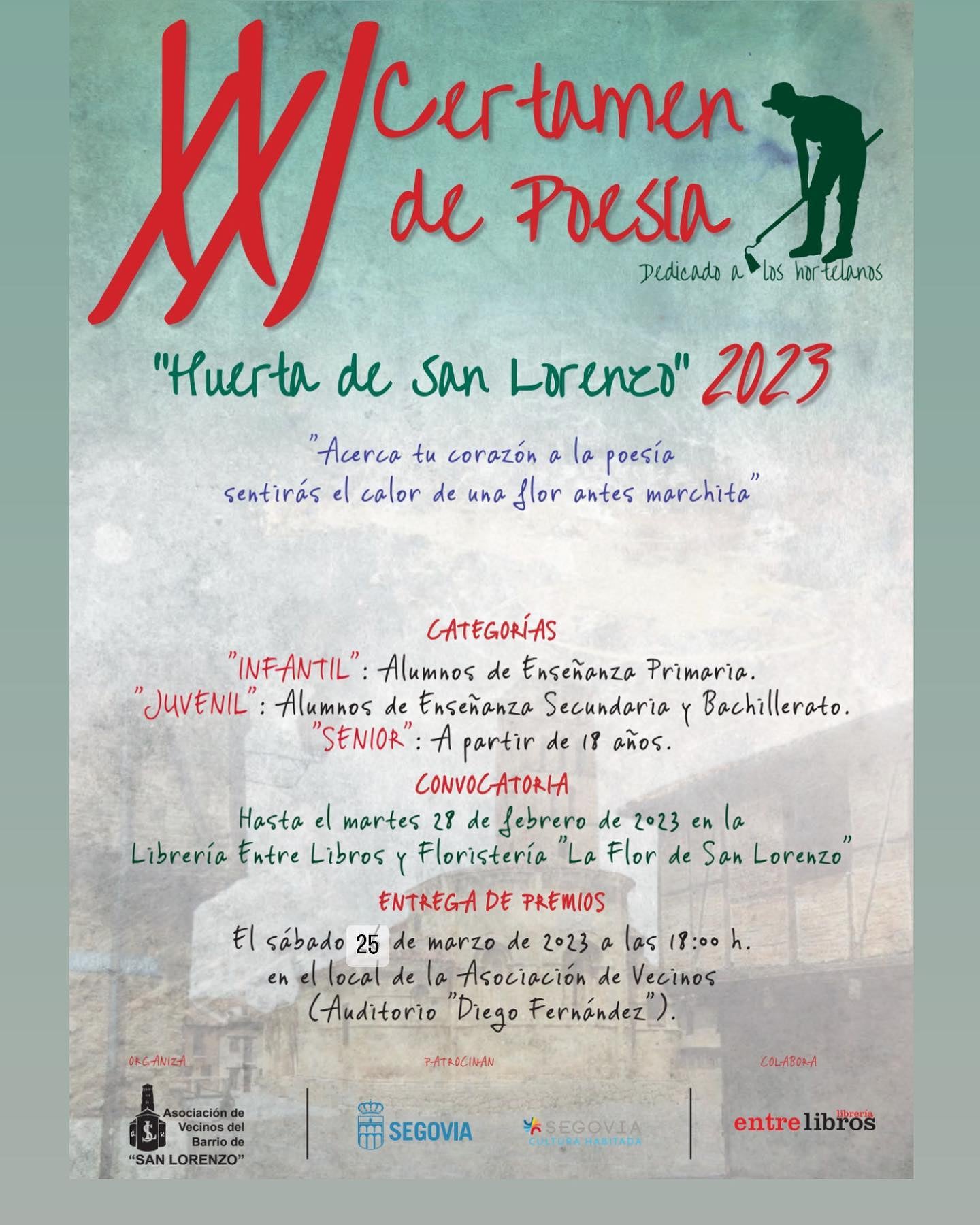 San Lorenzo entrega los premios del certamen de Poesía San Lorenzo entrega los premios del certamen de Poesía