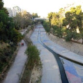 Ladera del río Vinalopó en el centro de Elche.