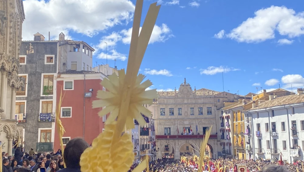 Domingo de Ramos, en la Plaza Mayor de Cuenca