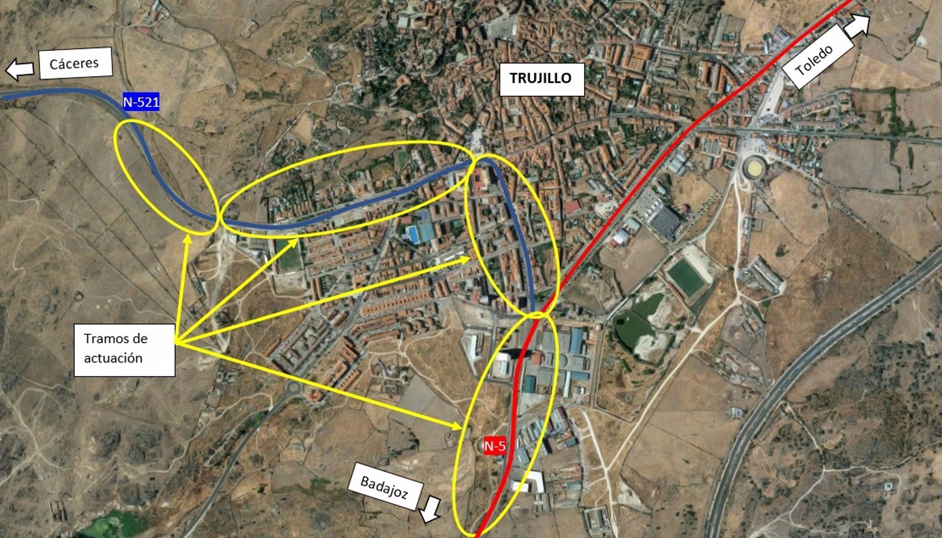 2,86 millones para la humanización de tres kilómetros en las carreteras N-5 y N-521 en Trujillo 2,86 millones para la humanización de tres kilómetros en las carreteras N-5 y N-521 en Trujillo