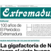 El Periódico Extremadura, diario decano de la Comunidad, tendrá un monolito en Cáceres por sus 100 años