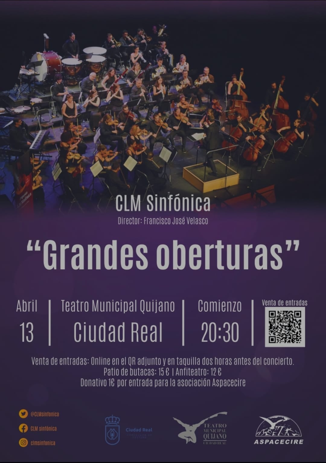 Clm Sinfónica ofrecerá un concierto en el Quijano este jueves 13 de abril Clm Sinfónica ofrecerá un concierto en el Quijano este jueves 13 de abril