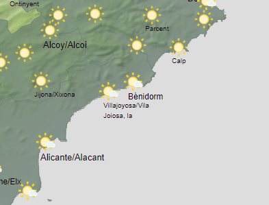 Martes con temperaturas suaves y cielos despejados o casi despejados Martes con temperaturas suaves y cielos despejados o casi despejados