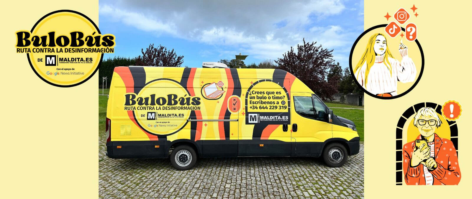 Un 'BuloBús' visita Burriana para ayudar a los mayores contra los timos en Internet Un 'BuloBús' visita Burriana para ayudar a los mayores contra los timos en Internet