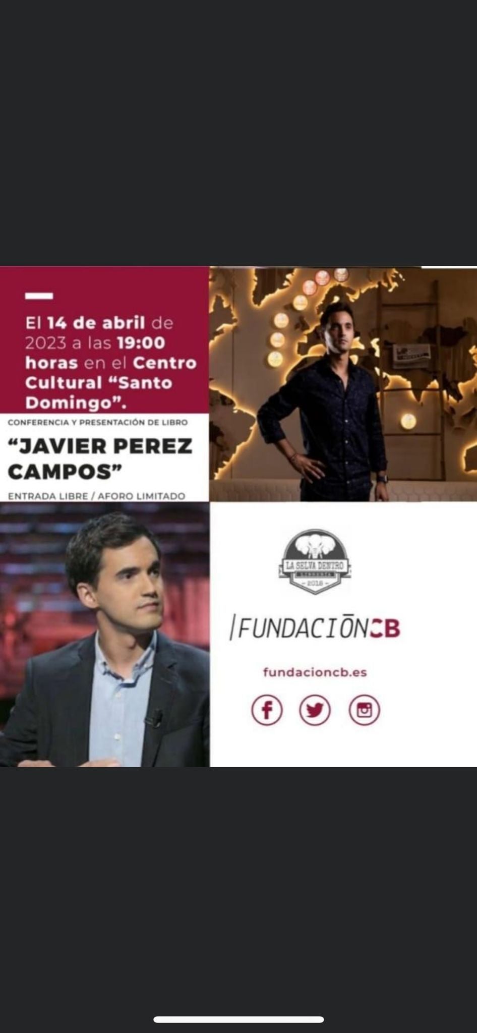 Javier Pérez Campos presenta su libro el viernes a las 19h Javier Pérez Campos presenta su libro el viernes a las 19h