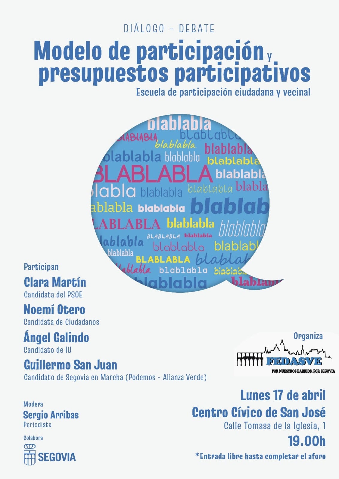 FEDASVE debate con los candidatos sobre el modelo de los presupuestos participativos FEDASVE debate con los candidatos sobre el modelo de los presupuestos participativos