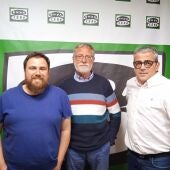 Juan Saura, Luis Rajadel y Chema López Juderías en la tertulia de este jueves