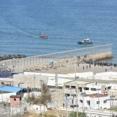 Valla que separa Ceuta con Marruecos