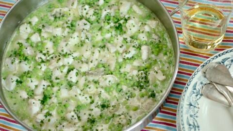 Receta de Robin Food de kokotxas de bacalao con guisantes