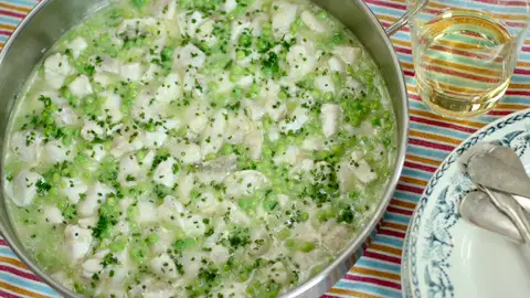 Receta de Robin Food de kokotxas de bacalao con guisantes Receta de Robin Food de kokotxas de bacalao con guisantes