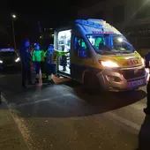 Una ambulancia acudió al lugar del incendio Una ambulancia acudió al lugar del incendio