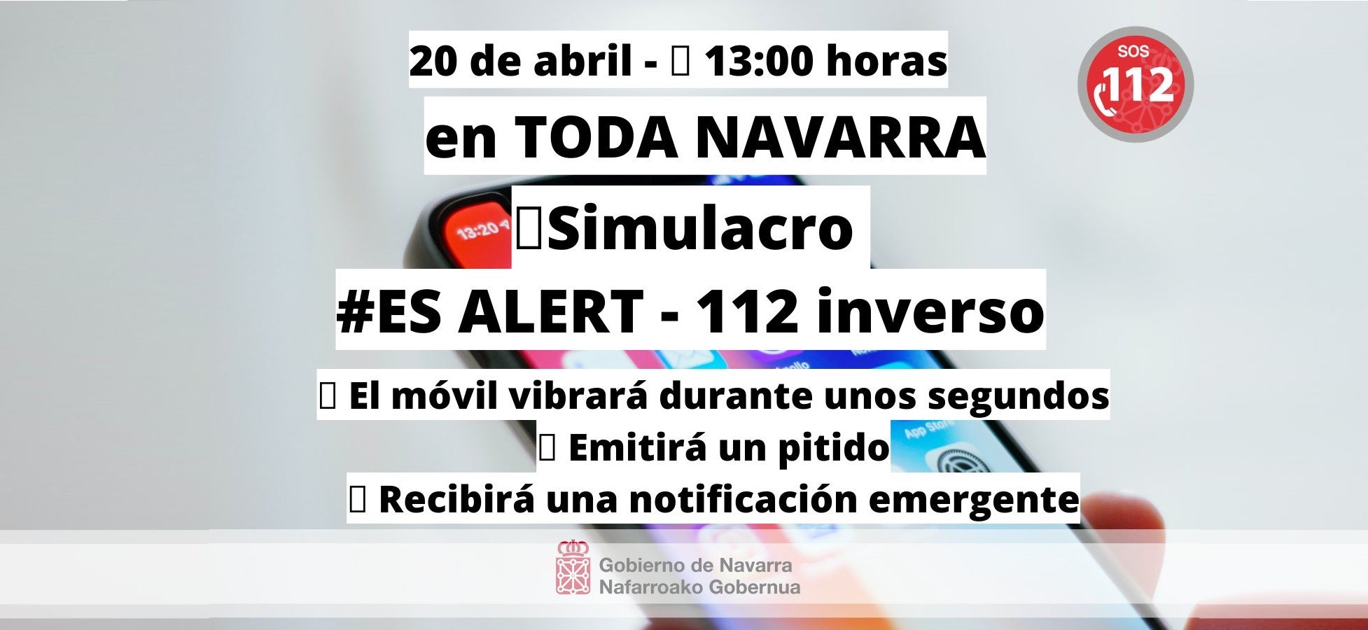Alertas en los móviles conectados a la red de telefonía en Navarra Alertas en los móviles conectados a la red de telefonía en Navarra