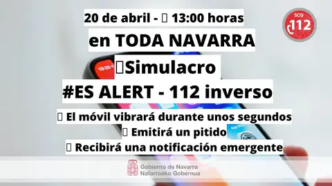 Alertas en los móviles conectados a la red de telefonía en Navarra Protección Civil Navarra