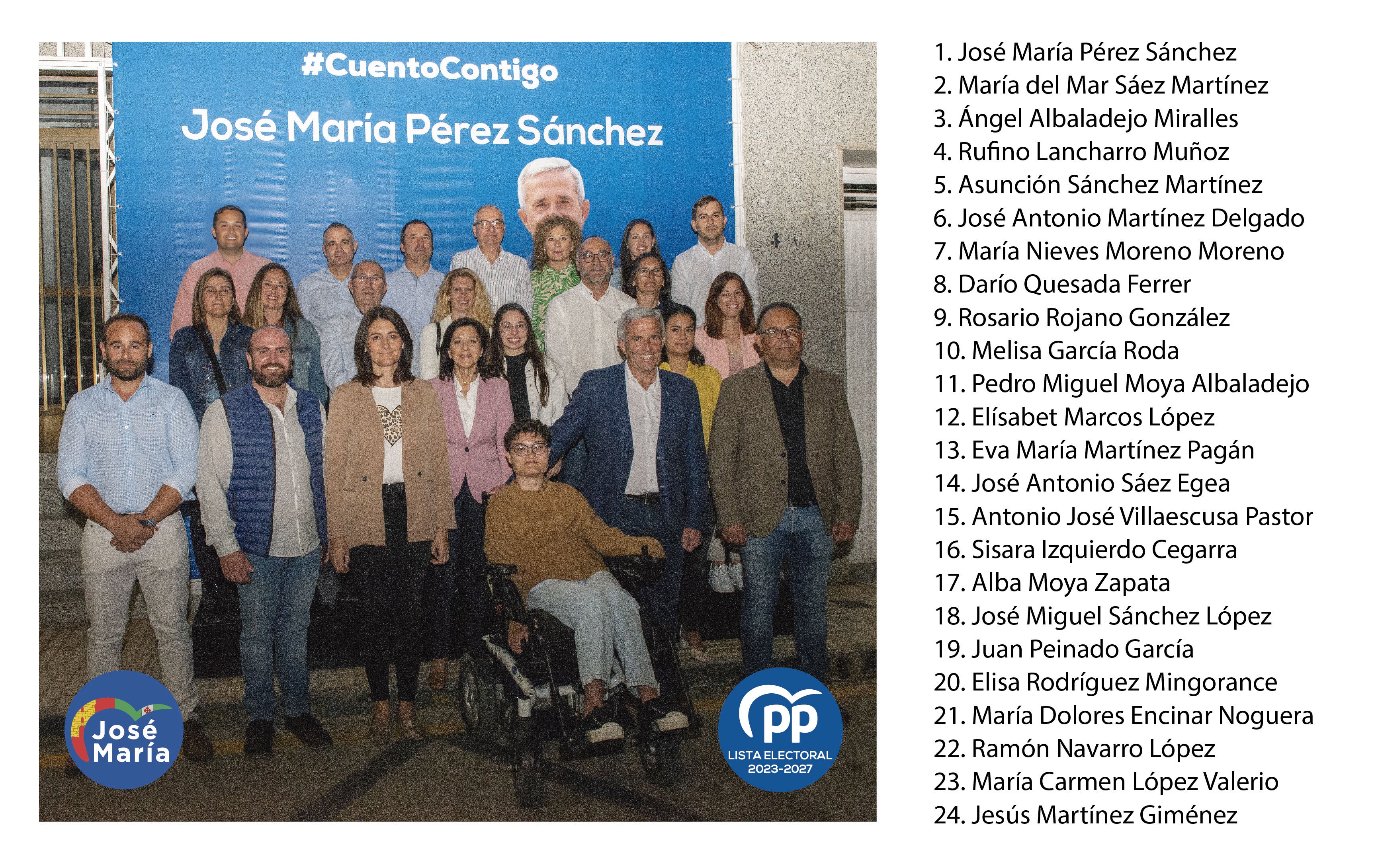 La lista electoral del PP de Pilar de la Horadada integra a ocho de los concejales actuales La lista electoral del PP de Pilar de la Horadada integra a ocho de los concejales actuales