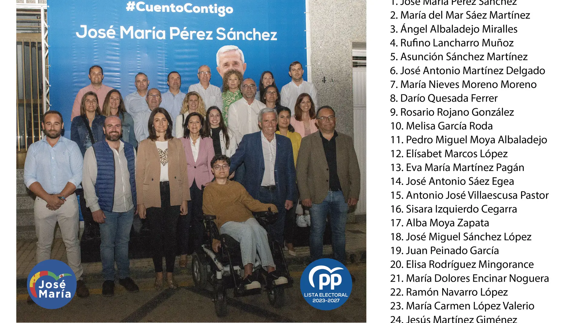 La lista electoral del PP de Pilar de la Horadada integra a ocho de los concejales actuales