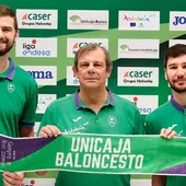 Kravish, Juanma Rodríguez y Darío Brizuela, de Unicaja Kravish, Juanma Rodríguez y Darío Brizuela, de Unicaja