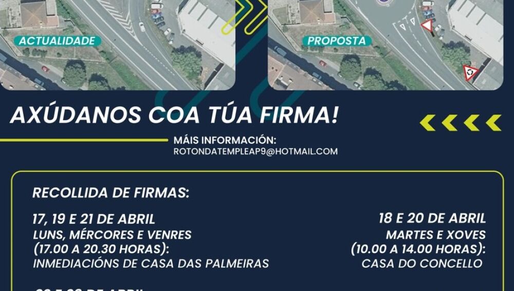 Firmas para rotonda en El Temple