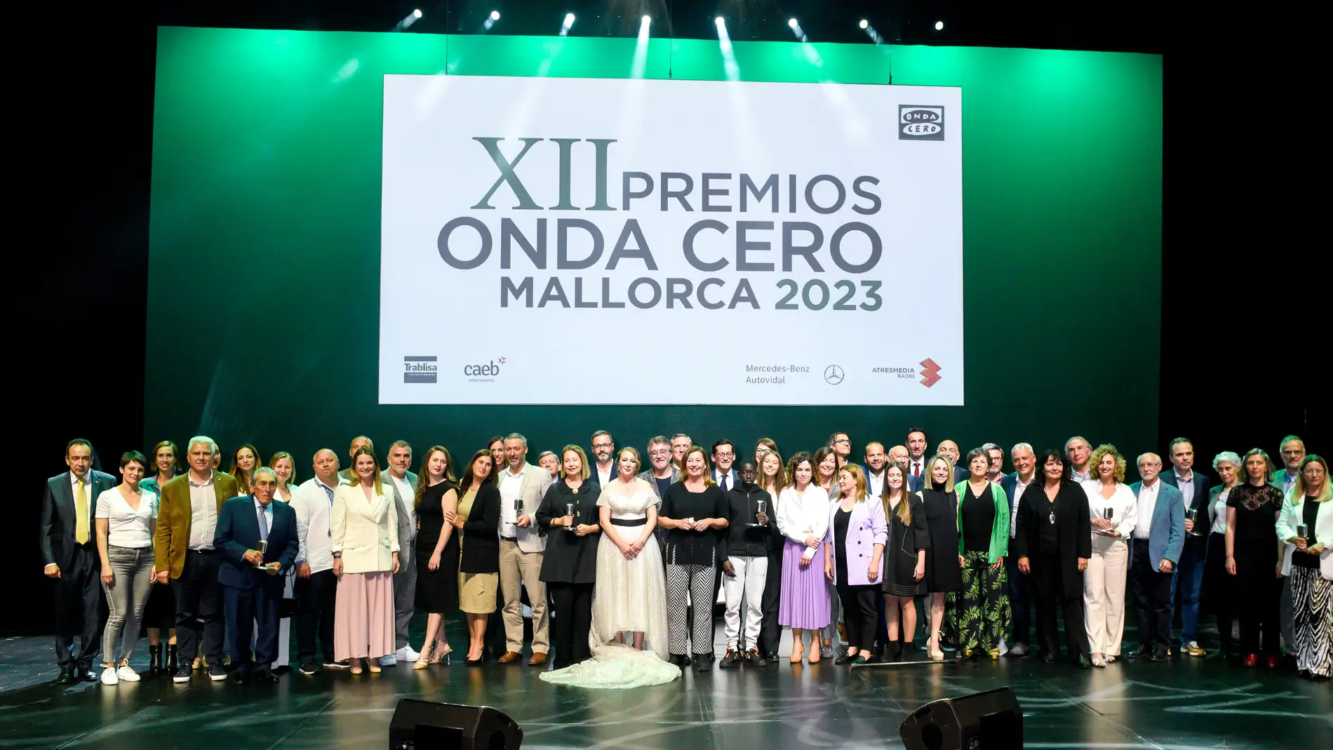 Foto de familia de los duodécimos Premios Onda Cero Mallorca 