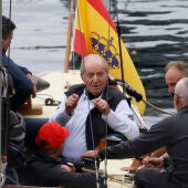 El rey emérito, Juan Carlos I, sale a navegar en Sanxenxo, Pontevedra, este jueves