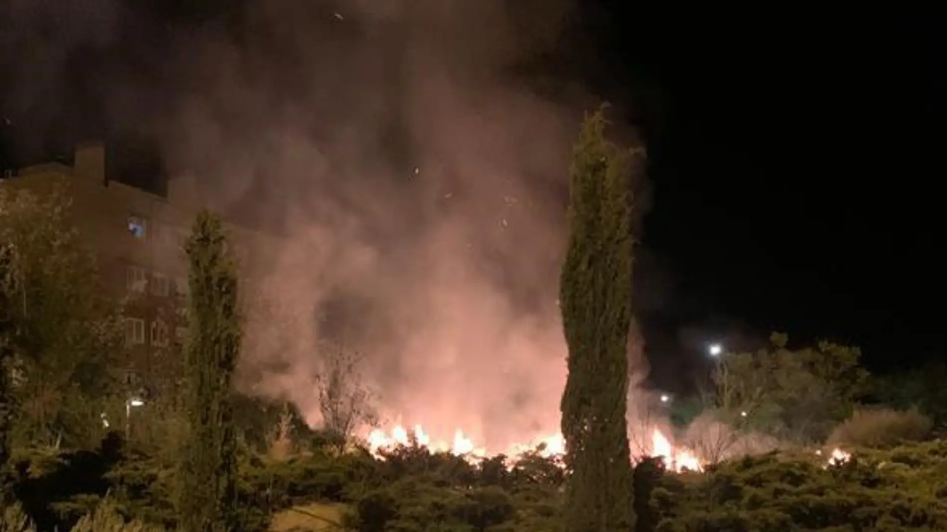 La Policía sorprende a cuatro menores provocando un incendio en el Polígono de Toledo