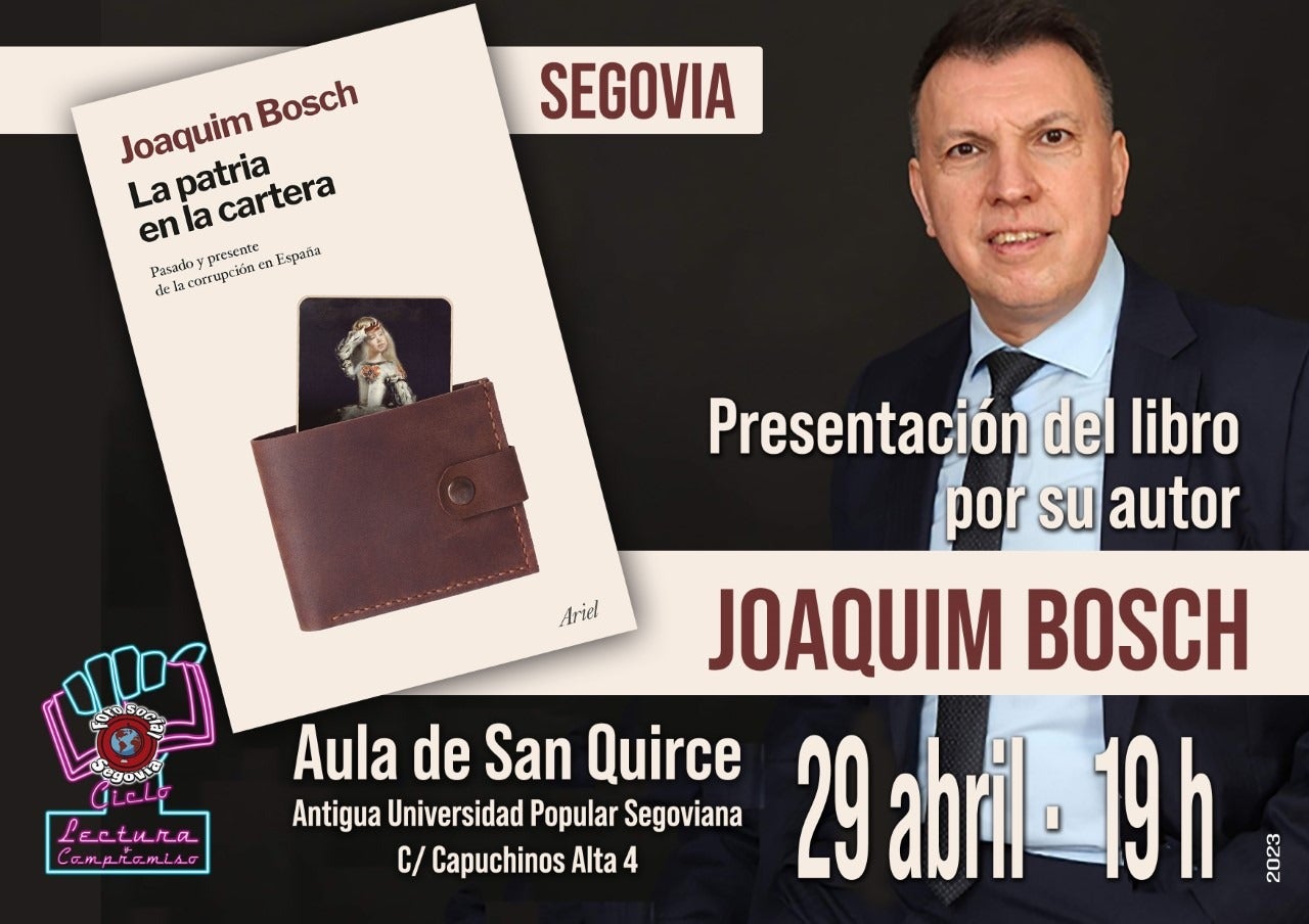 Joaquim Bosch presenta el sábado en Segovia el libro ‘La patria en la cartera’ Joaquim Bosch presenta el sábado en Segovia el libro ‘La patria en la cartera’