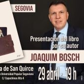 Joaquim Bosch presenta el sábado en Segovia el libro ‘La patria en la cartera’  